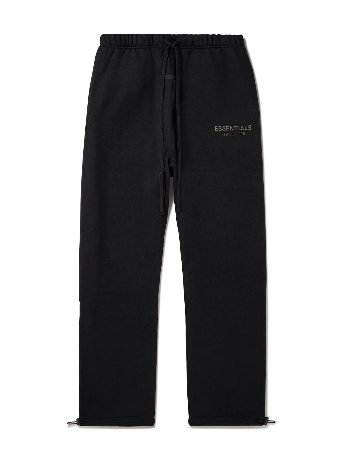 Essentials Straight-leg Logo-appliquéd Cotton-blend Jersey Sweatpants
