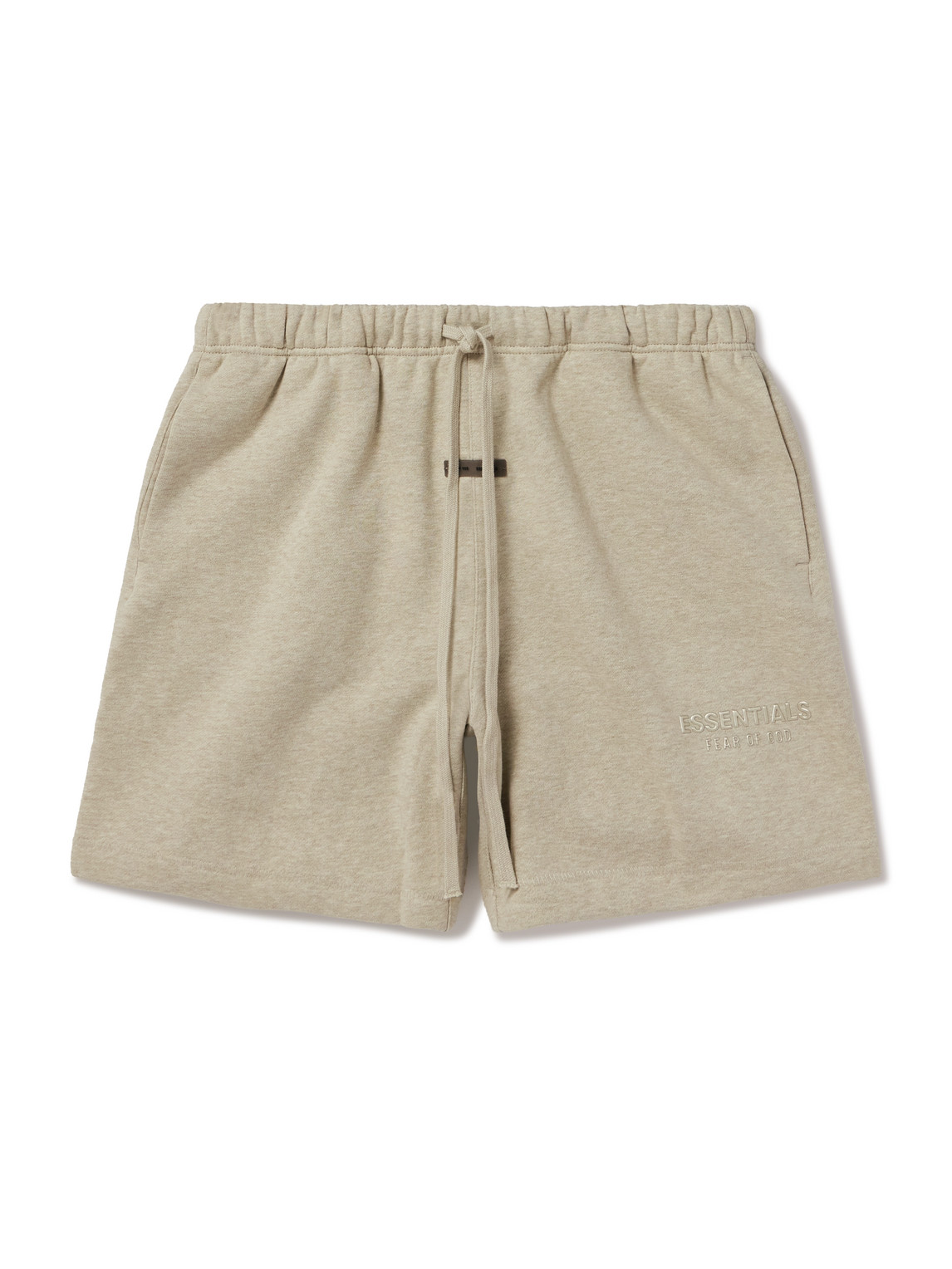 Essentials Wide-leg Logo-appliquéd Cotton-blend Jersey Drawstring Shorts
