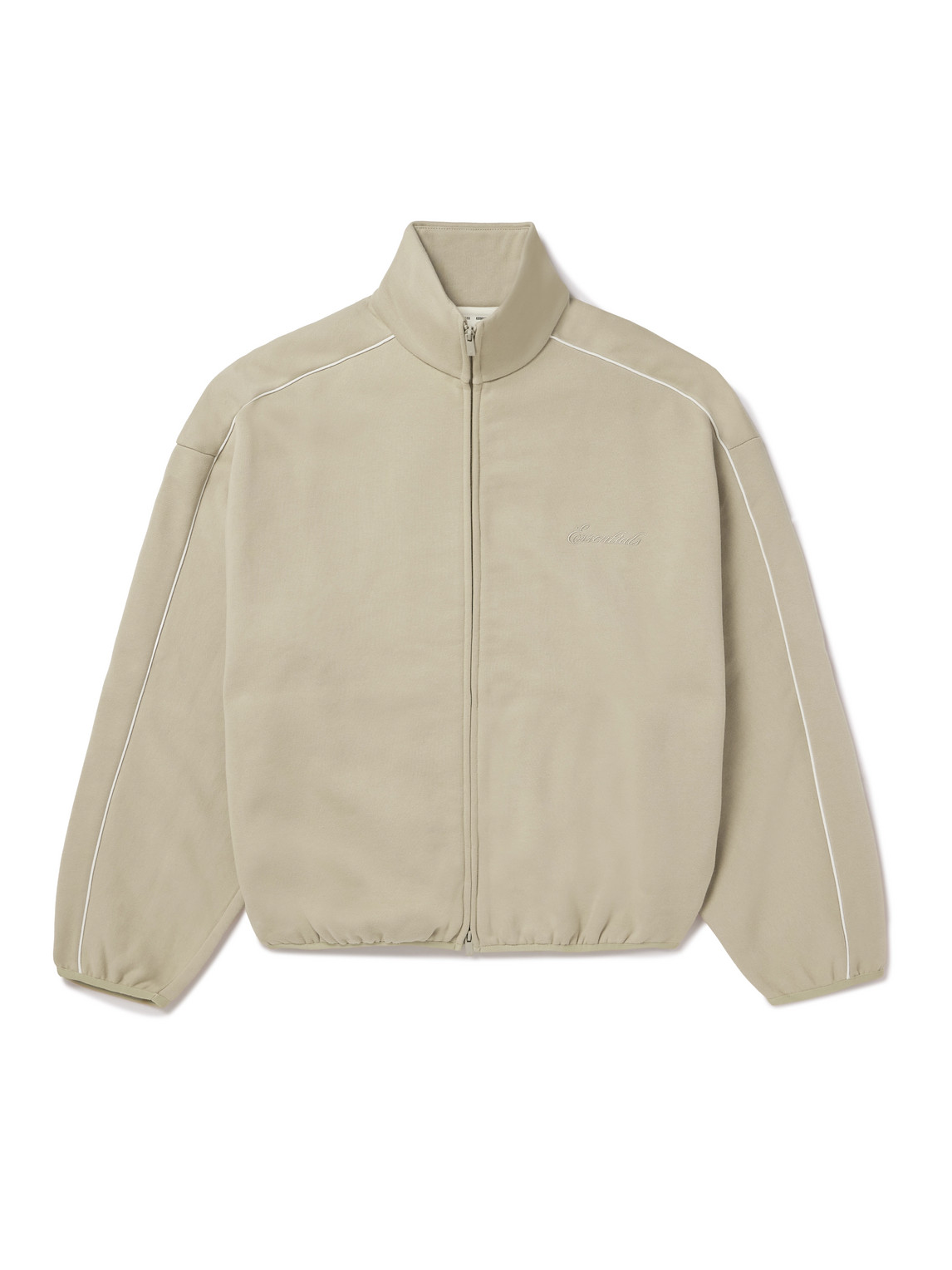 Essentials Oversized Logo-appliquéd Cotton-blend Jersey Zip-up Sweatshirt