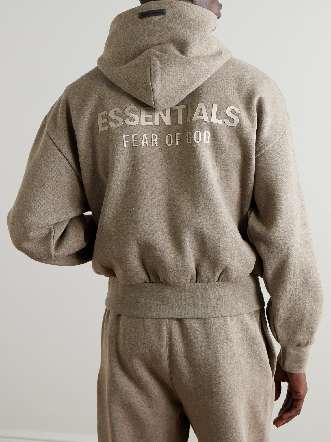 Essentials Logo Hoodie In Silver
