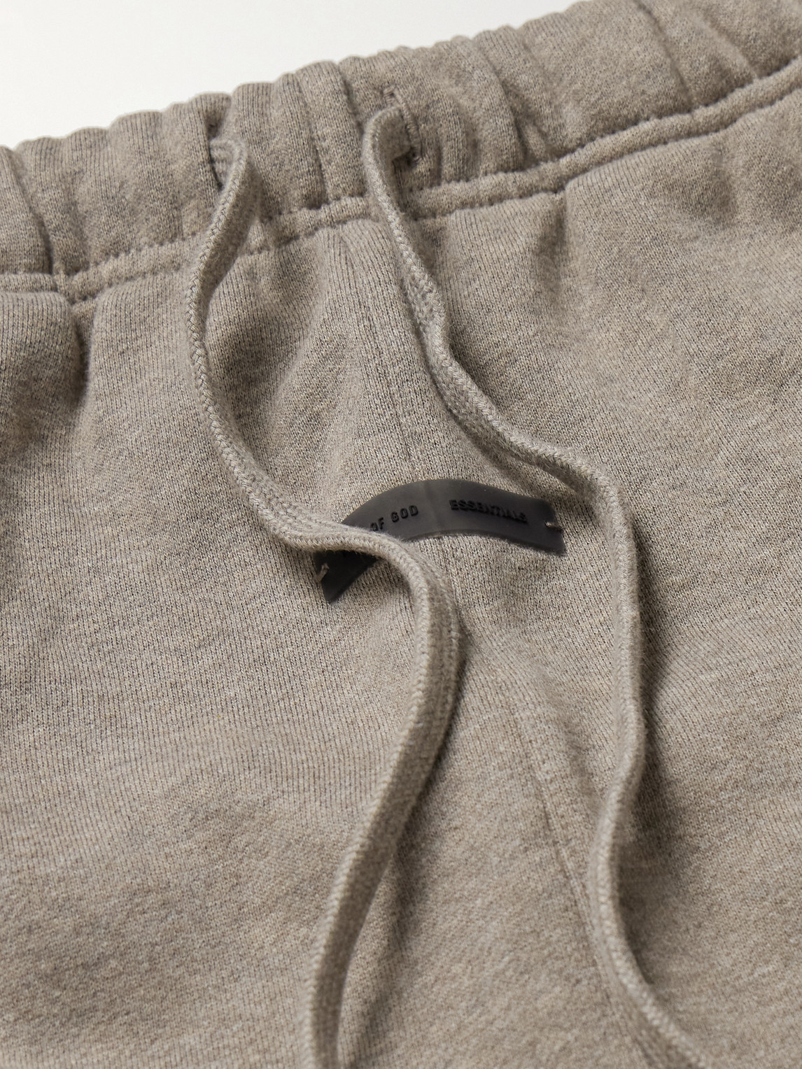 Essentials Brown Relaxed Fleece Piping Sweatpants In Gray