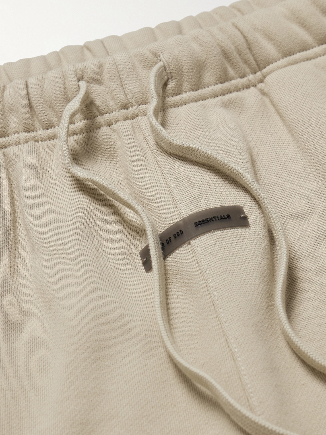 Essentials Wide-leg Logo-appliquéd Cotton-blend Jersey Drawstring Shorts In Brown