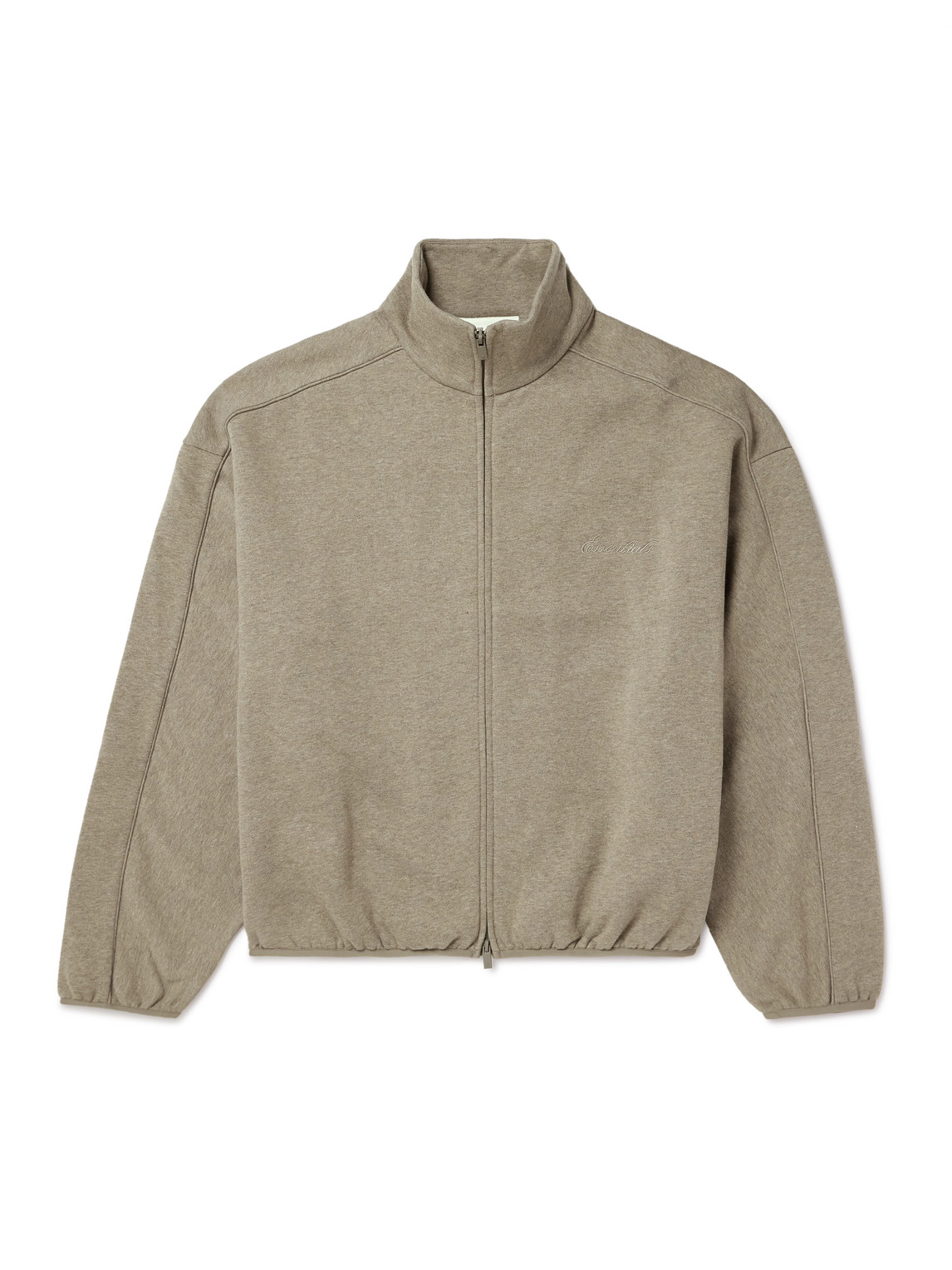 Essentials Oversized Logo-appliquéd Cotton-blend Jersey Zip-up Sweatshirt