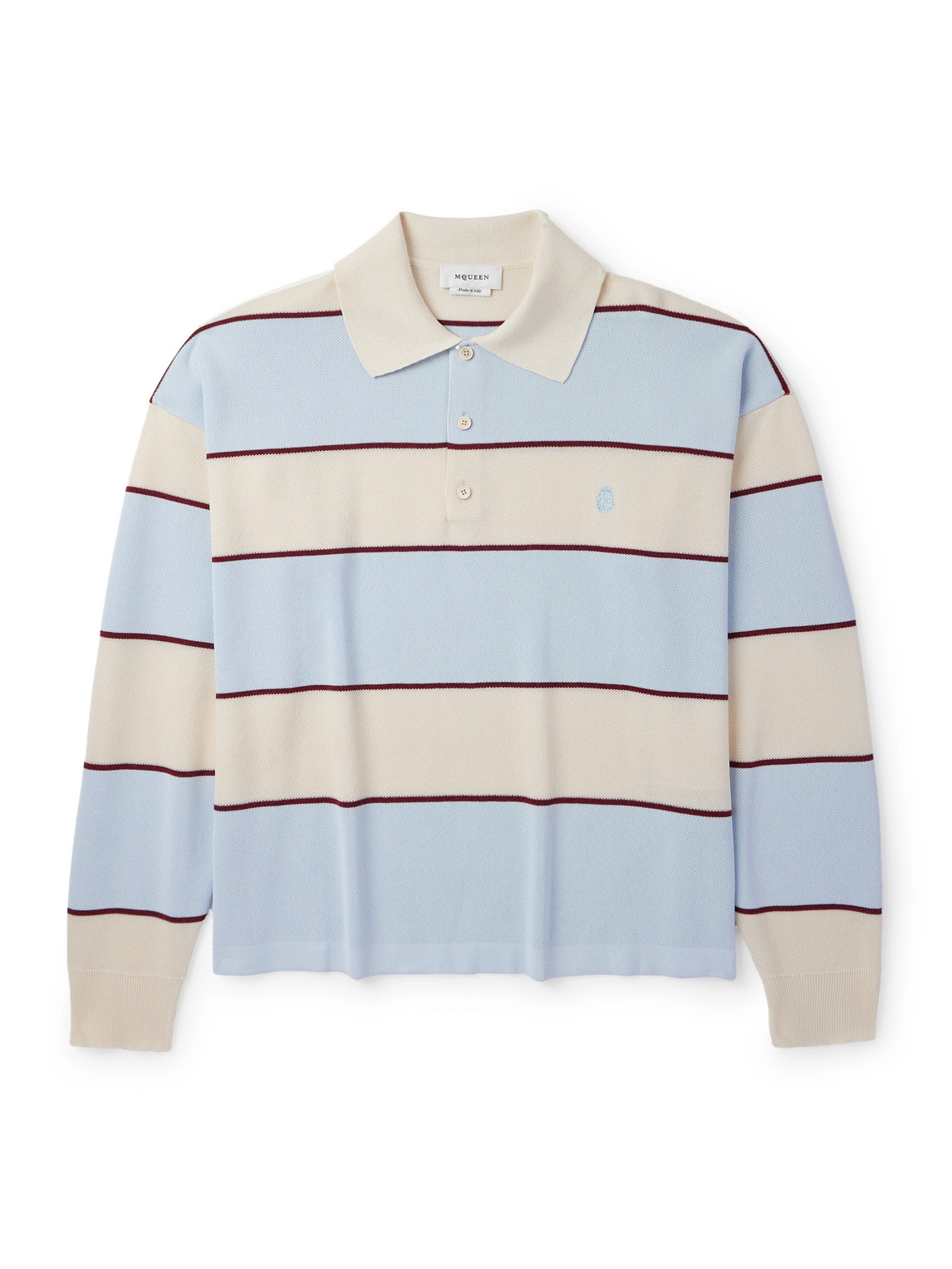 Oversized Embroidered Piqué Rugby Shirt