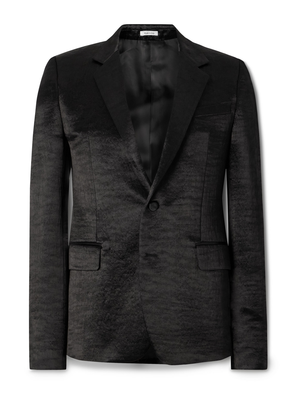 Alexander Mcqueen Hammered-satin Suit Jacket In Black