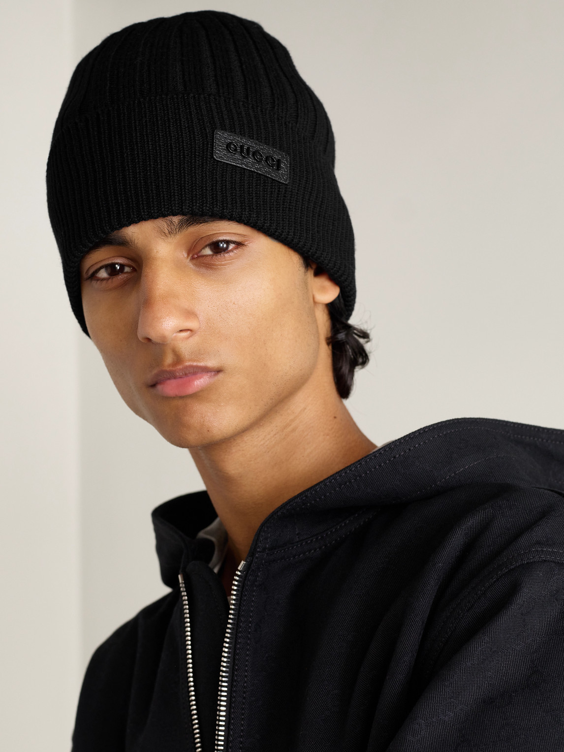 Logo-Appliquéd Ribbed Wool Beanie — 2