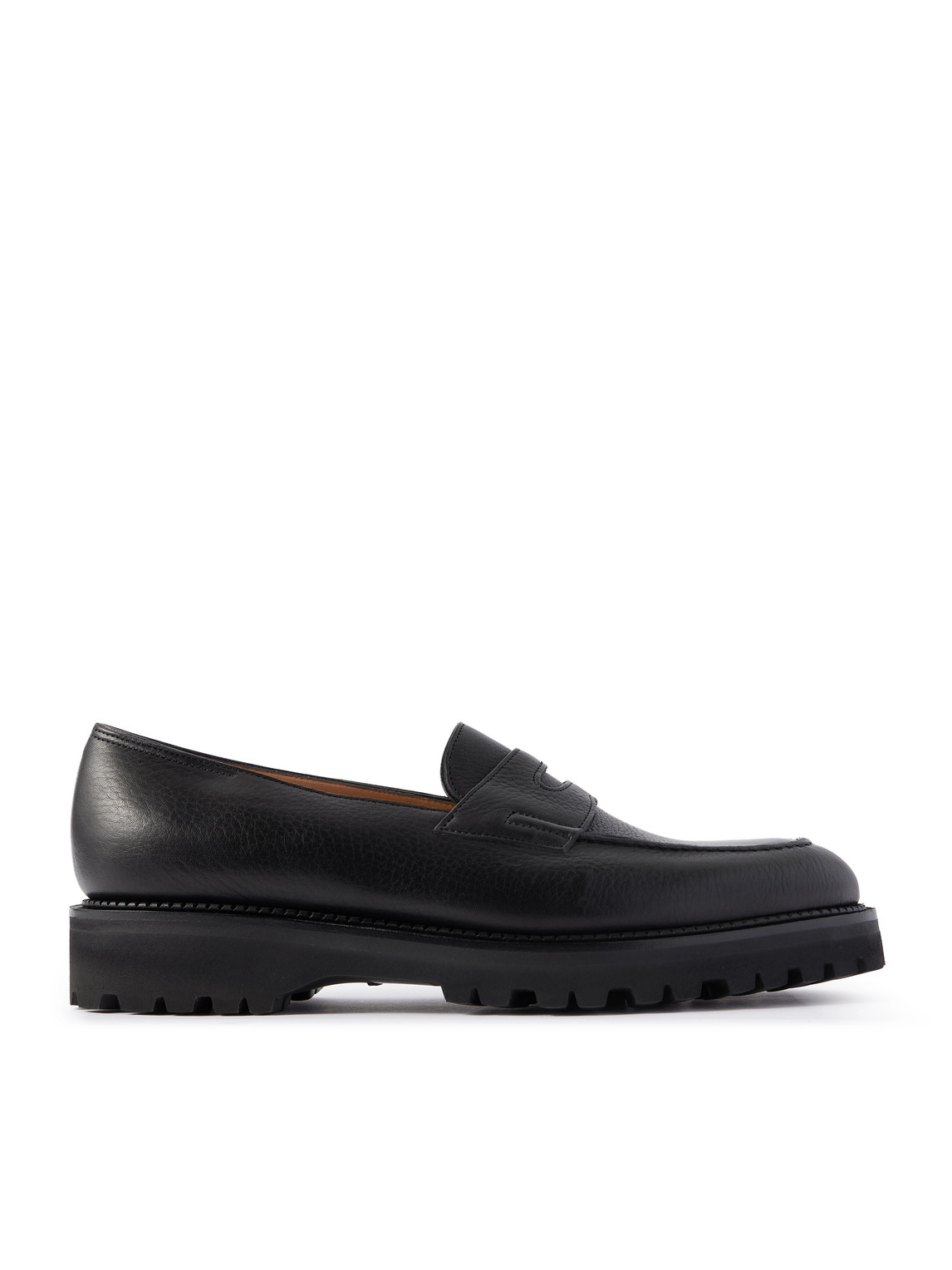 John Lobb Lopez New Standard Leather Penny Loafers In Black