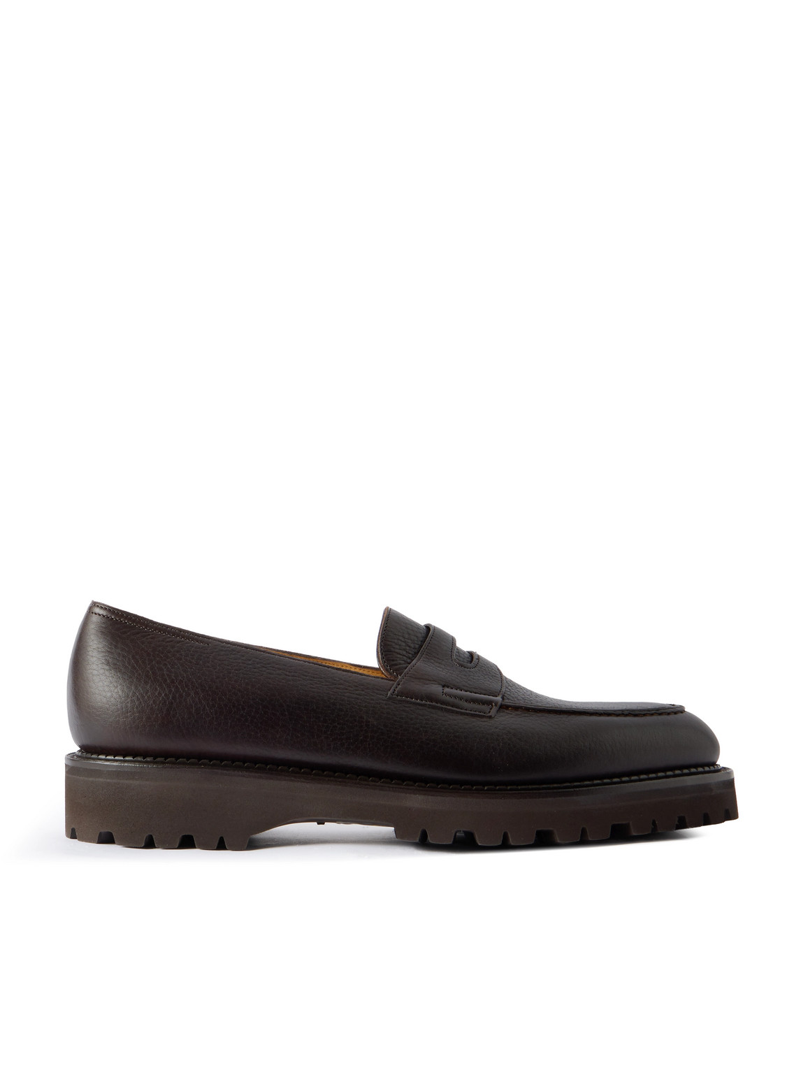John Lobb Lopez New Standard Full-grain Leather Penny Loafers In Brown
