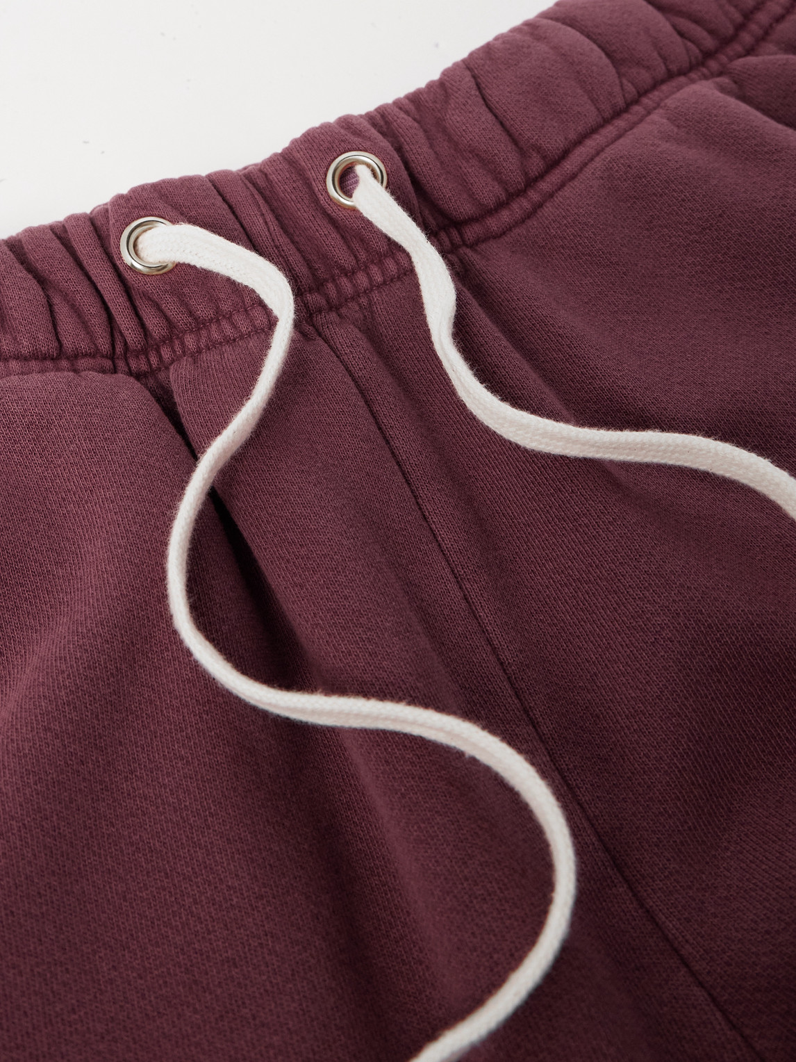 Les Tien Straight-leg Garment-dyed Cotton-jersey Sweatpants In Purple