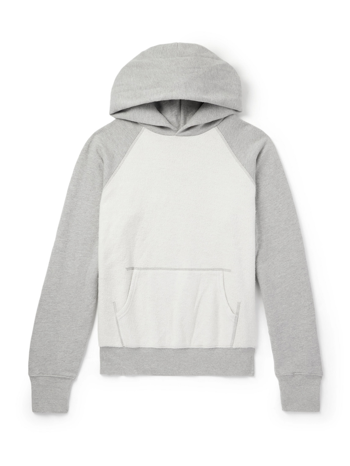 Les Tien Fleece And Cotton-jersey Hoodie In Gray