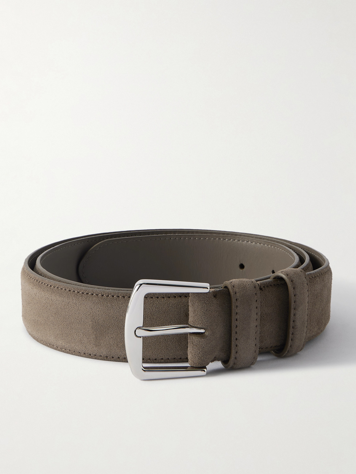Loro Piana 3.5cm Alsavel Suede Belt In Brown