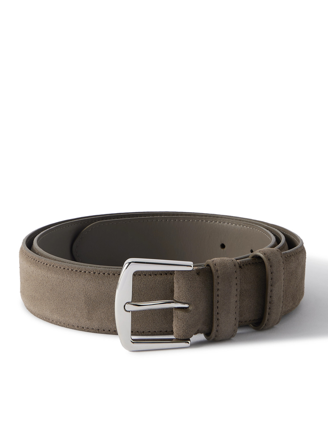 Loro Piana 3.5cm Alsavel Suede Belt In Brown