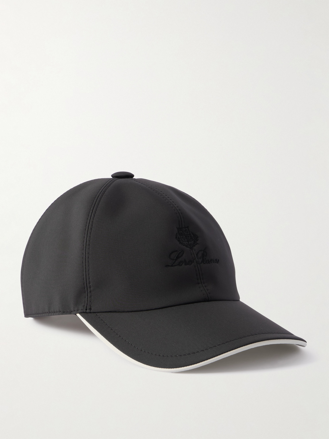 Loro Piana Logo-embroidered Storm System® Shell Baseball Cap In Black