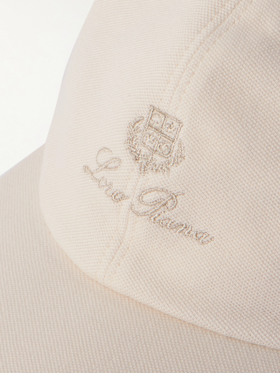 Loro Piana Logo-embroidered Cotton-piqué Baseball Cap