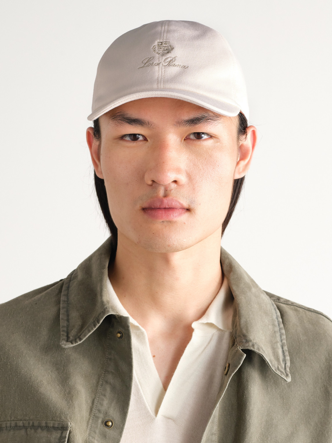 Loro Piana Logo-embroidered Cotton-piqué Baseball Cap