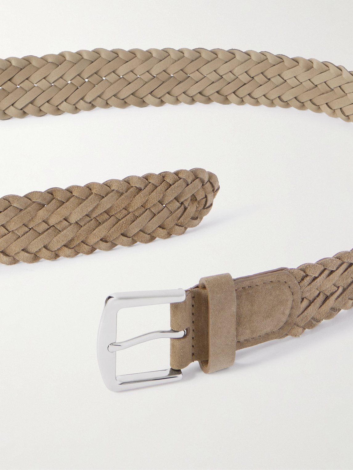 Loro Piana 4cm Woven Suede Belt
