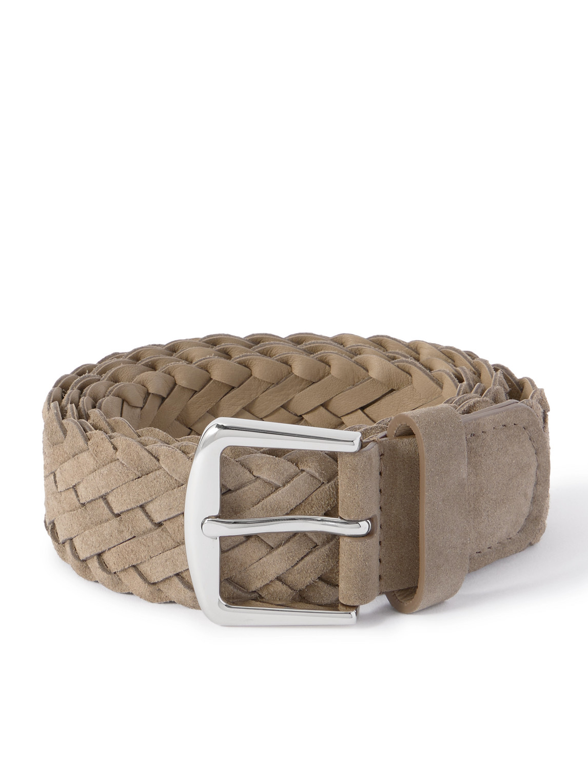 Loro Piana 4cm Woven Suede Belt