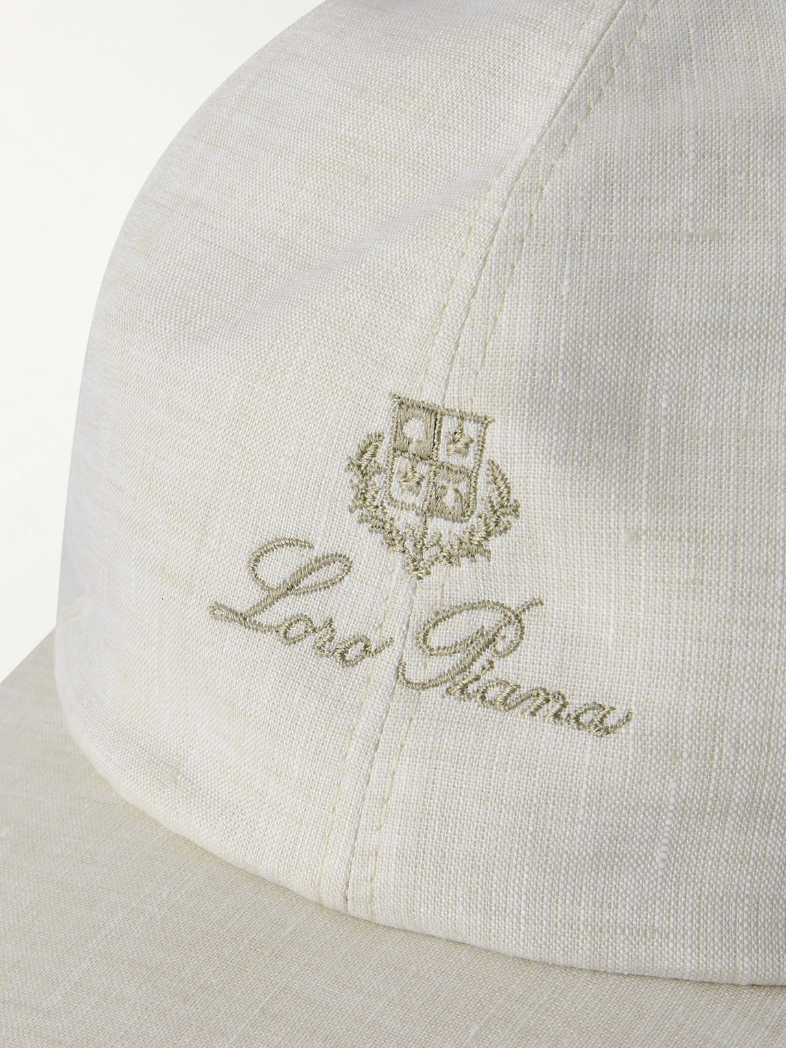 Loro Piana Logo-embroidered Linen Baseball Cap