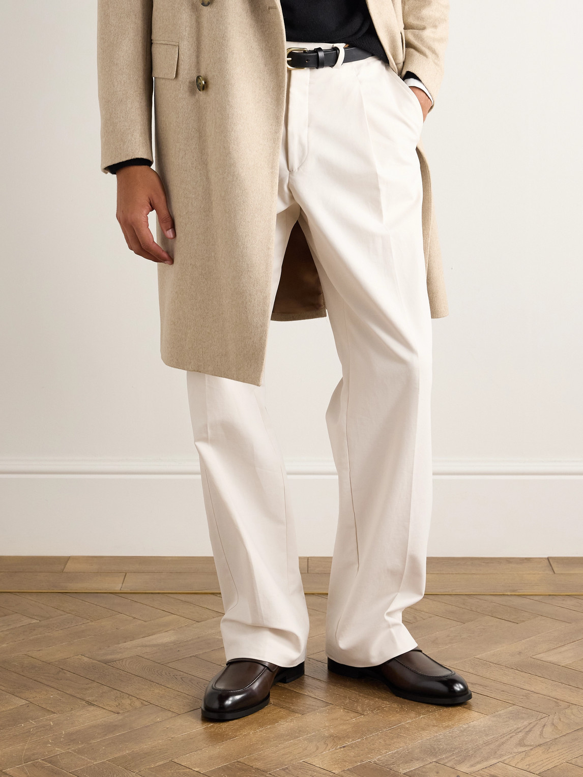 Zegna New Classic Flex Glossed-leather Penny Loafers In Brown