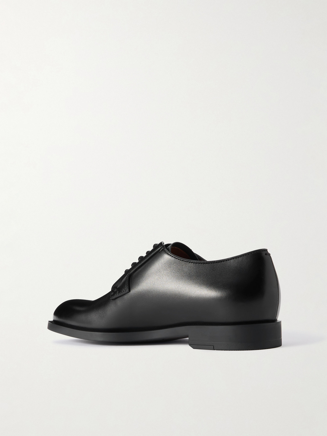 Zegna Leather Classic Flex Derby Shoes In Animal Print
