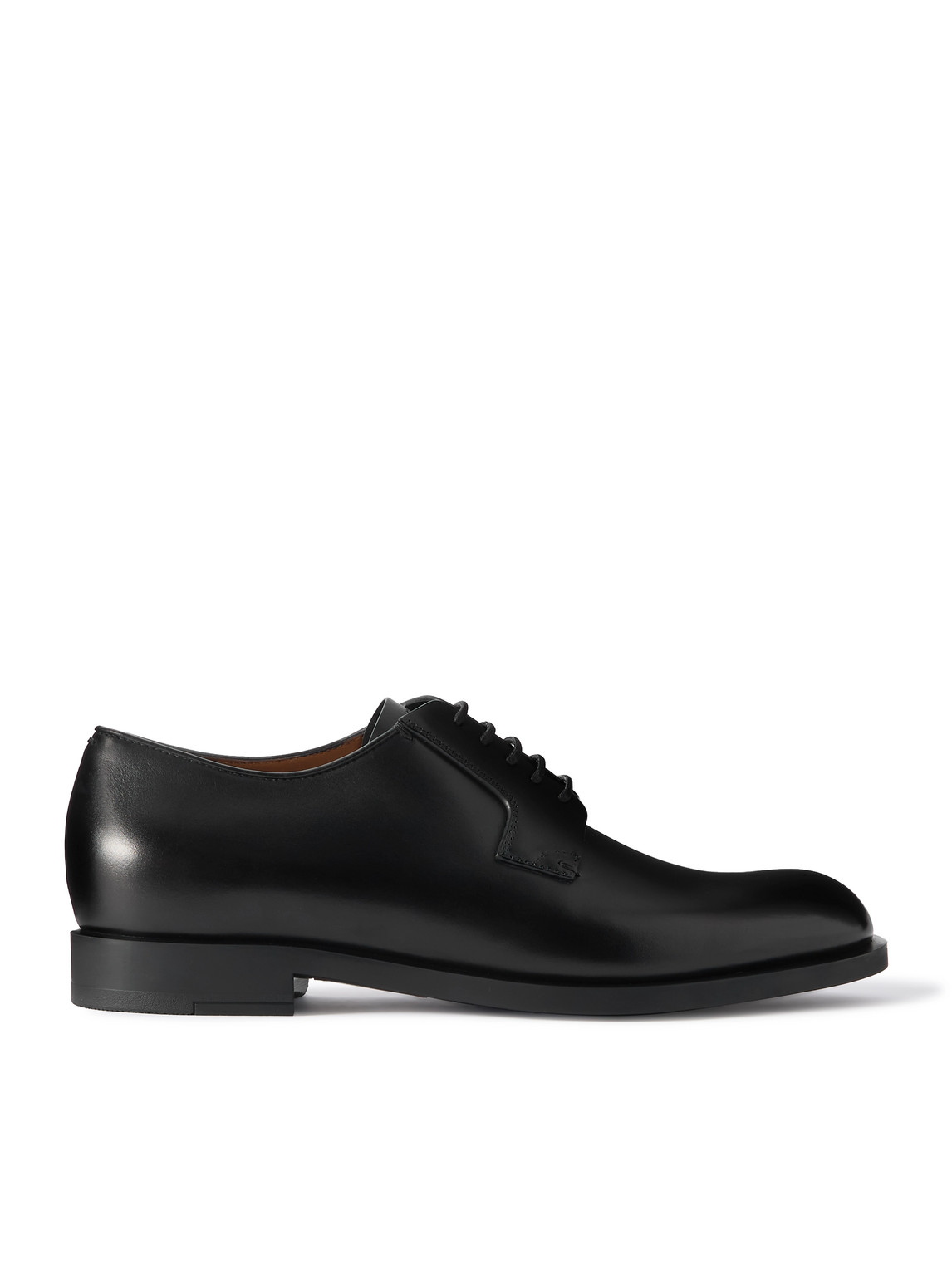 Zegna Leather Classic Flex Derby Shoes In Animal Print