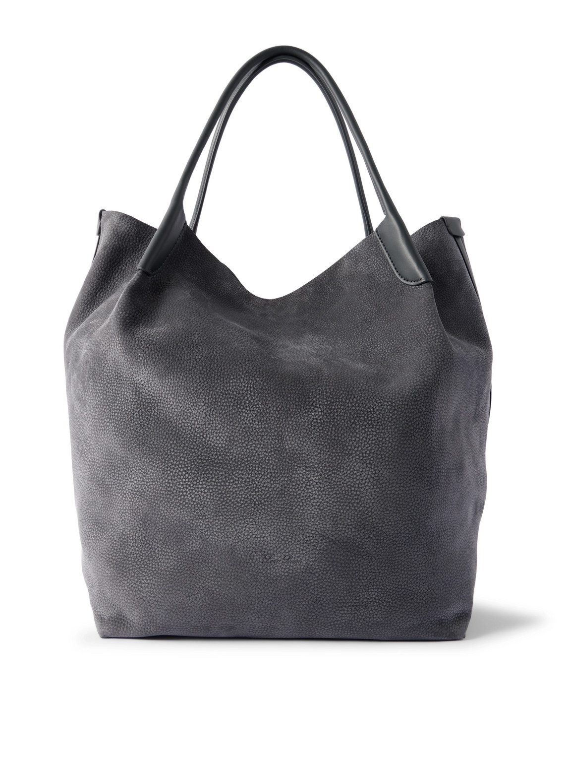 Loro Piana Bale Extra-large Leather-trimmed Full-grain Nubuck Tote Bag In Blue