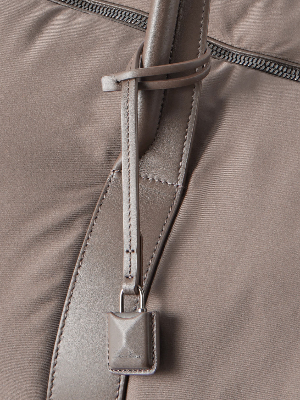  Loro Piana - Leather-trimmed Shell Weekend Bag - Men - Brown 