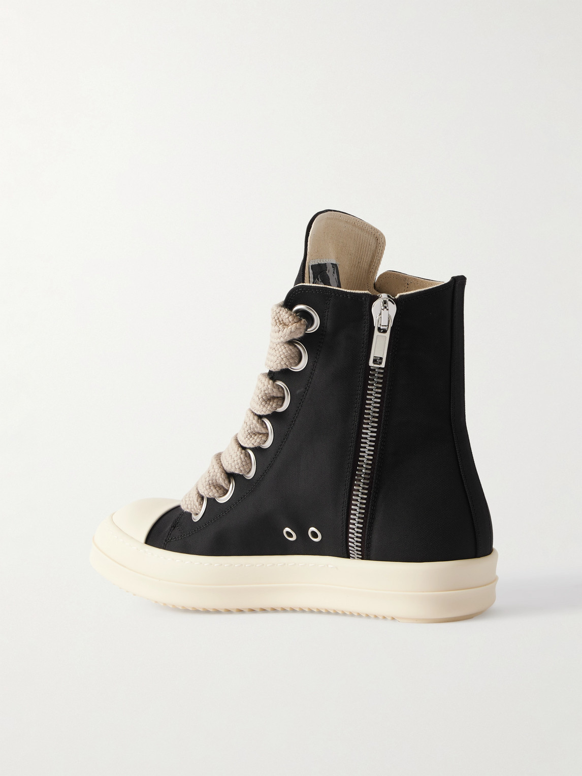 Rick Owens Drkshdw Jumbolace Nylon-canvas High-top Sneakers In Black