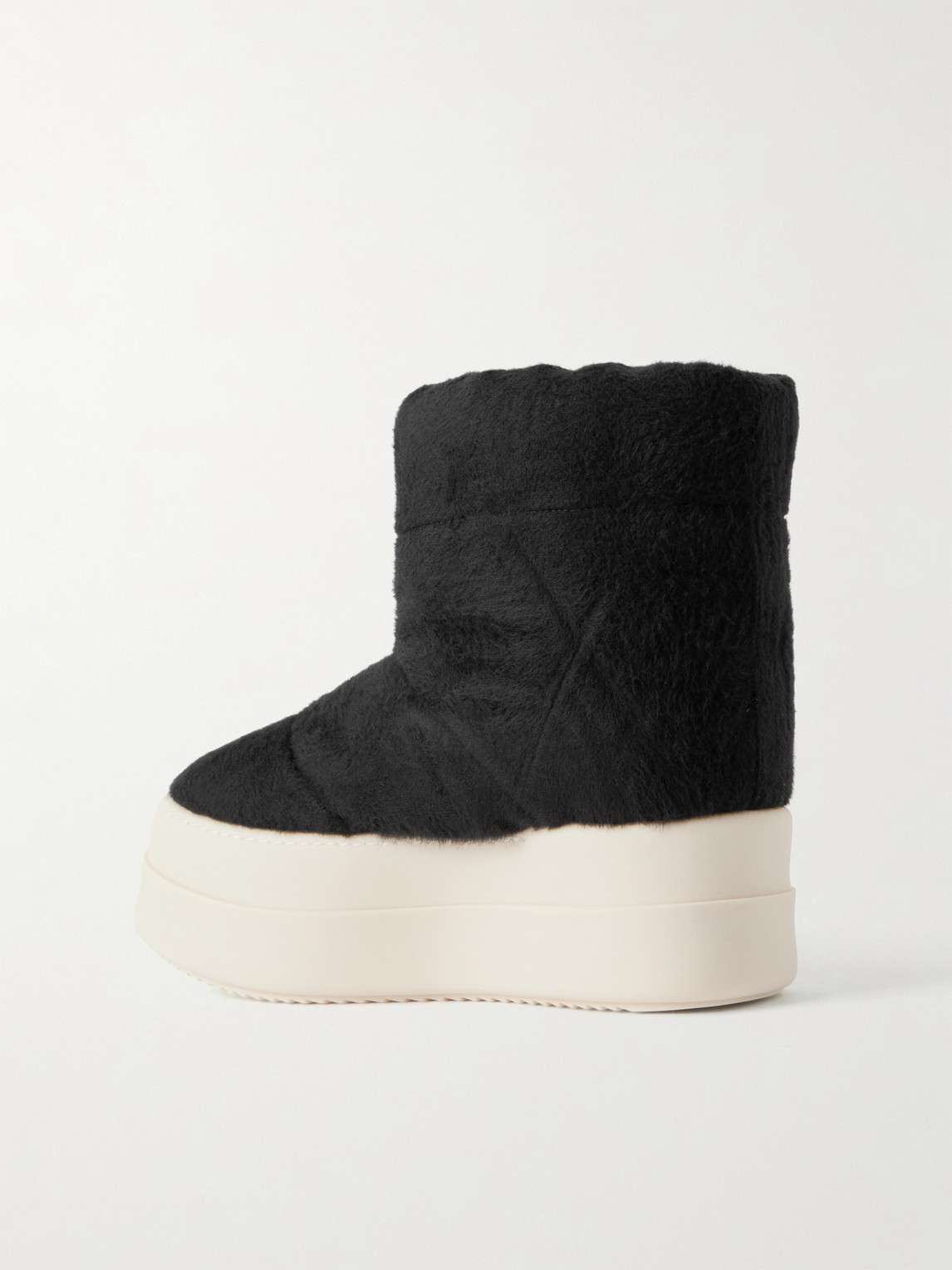 Rick Owens Drkshdw Mega Bumper Quilted Brushed-cotton Boots In Black