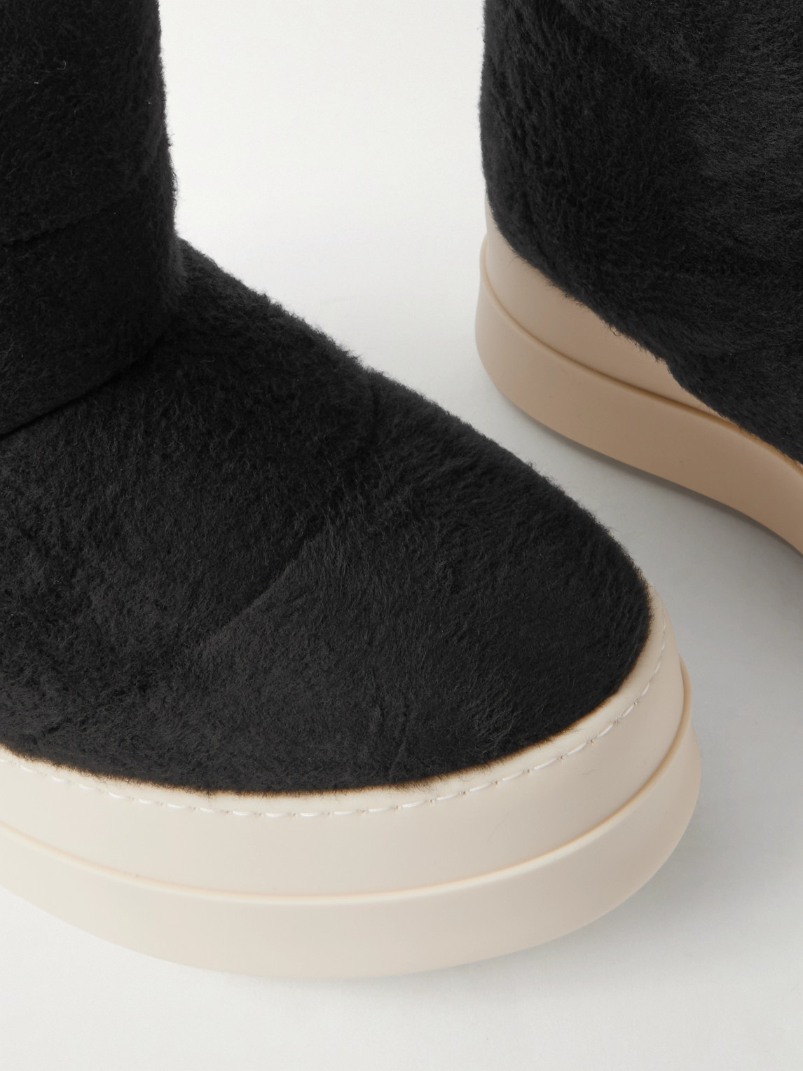 Rick Owens Drkshdw Mega Bumper Quilted Brushed-cotton Boots In Black