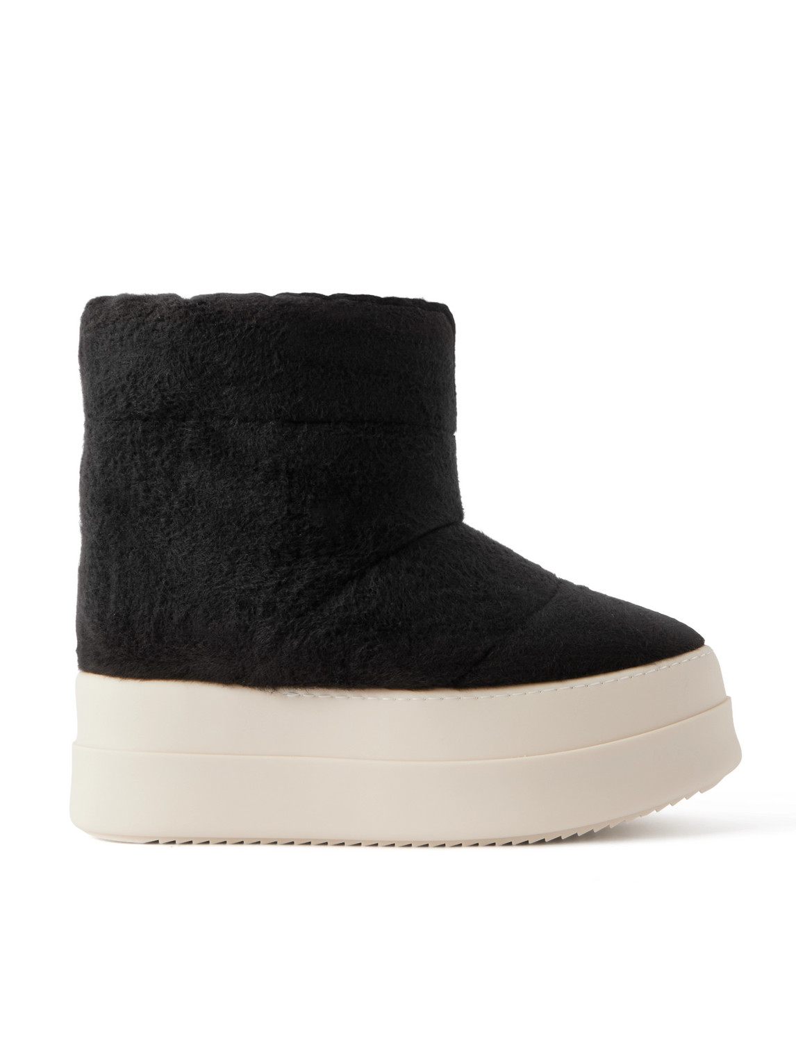 Rick Owens Drkshdw Mega Bumper Quilted Brushed-cotton Boots In Black