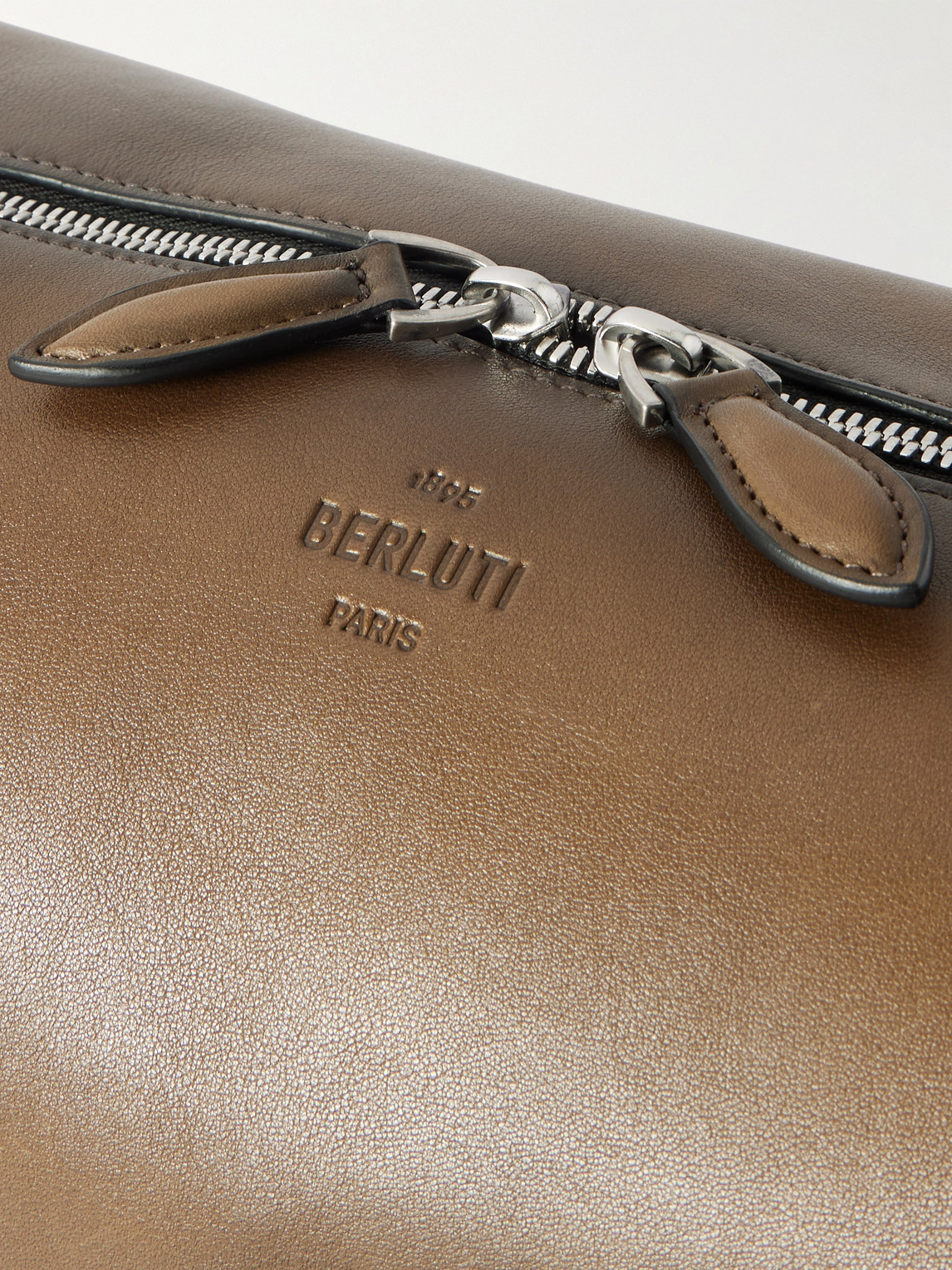  Berluti - Toujours Soft Leather Messenger Bag - Men - Green 
