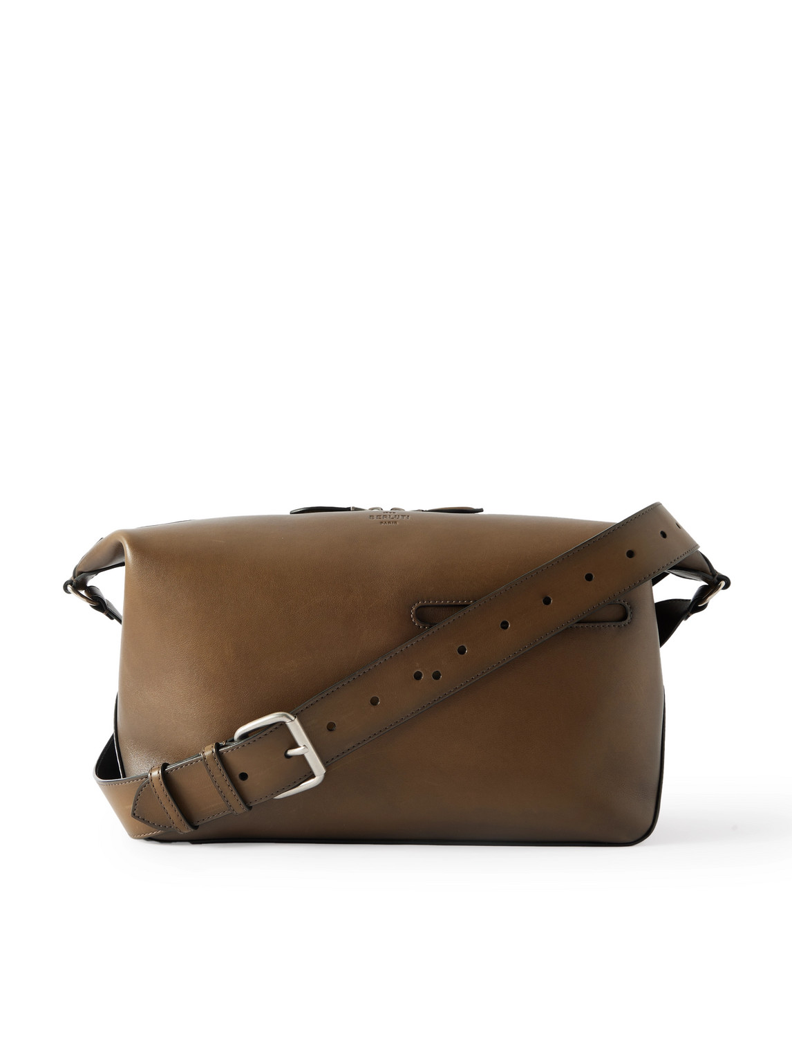 Berluti Toujours Soft Xs Venezia Leather Messenger Bag In Green