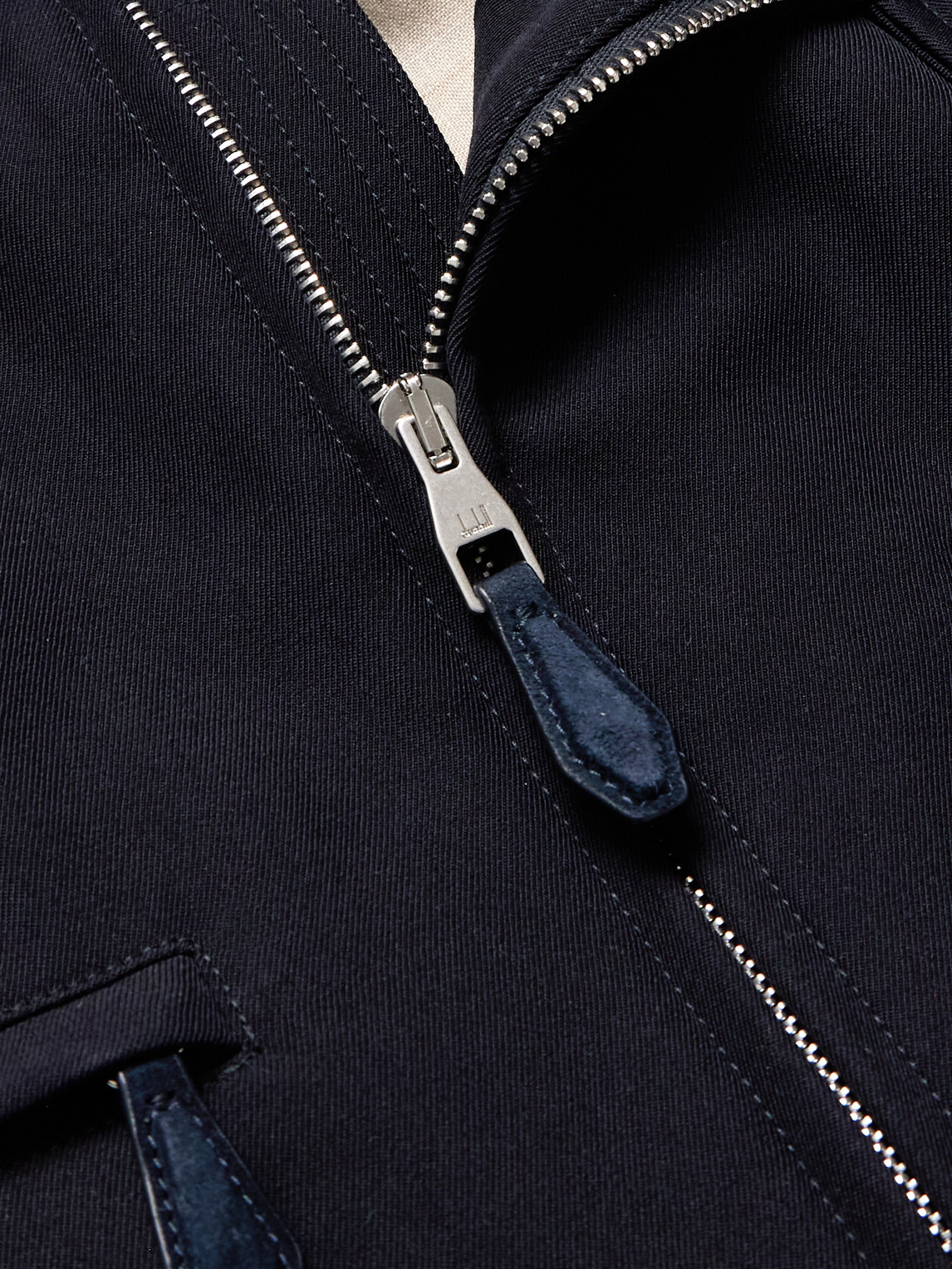 Dunhill Tech-wool Twill Blouson Jacket In Blue