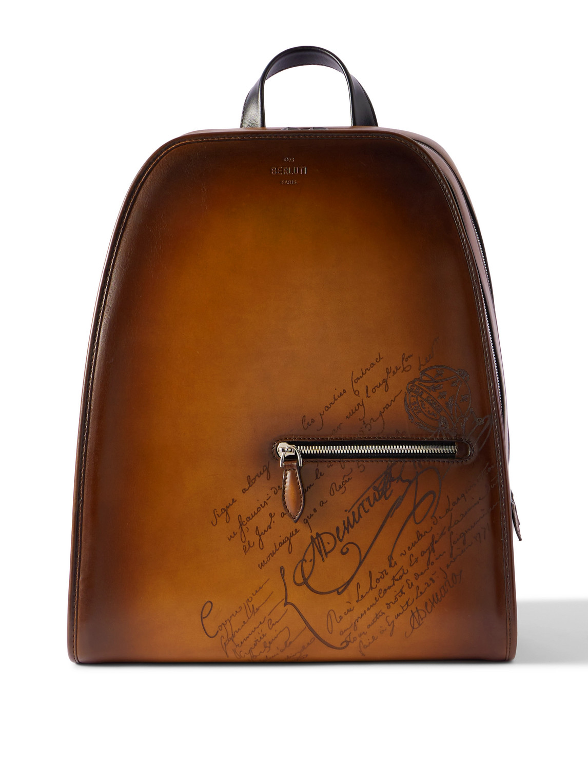 Working Day Scritto Venezia Leather and Twill Backpack