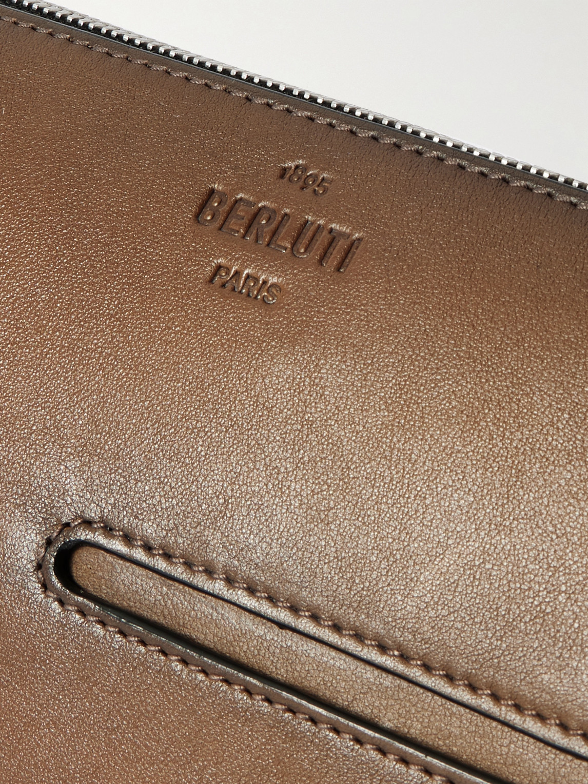  Berluti - Toujours Soft Leather Messenger Bag - Men - Green 