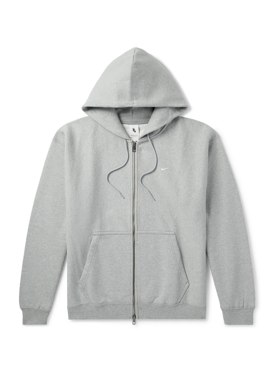 Solo Swoosh Logo-Embroidered Cotton-Blend Jersey Hoodie