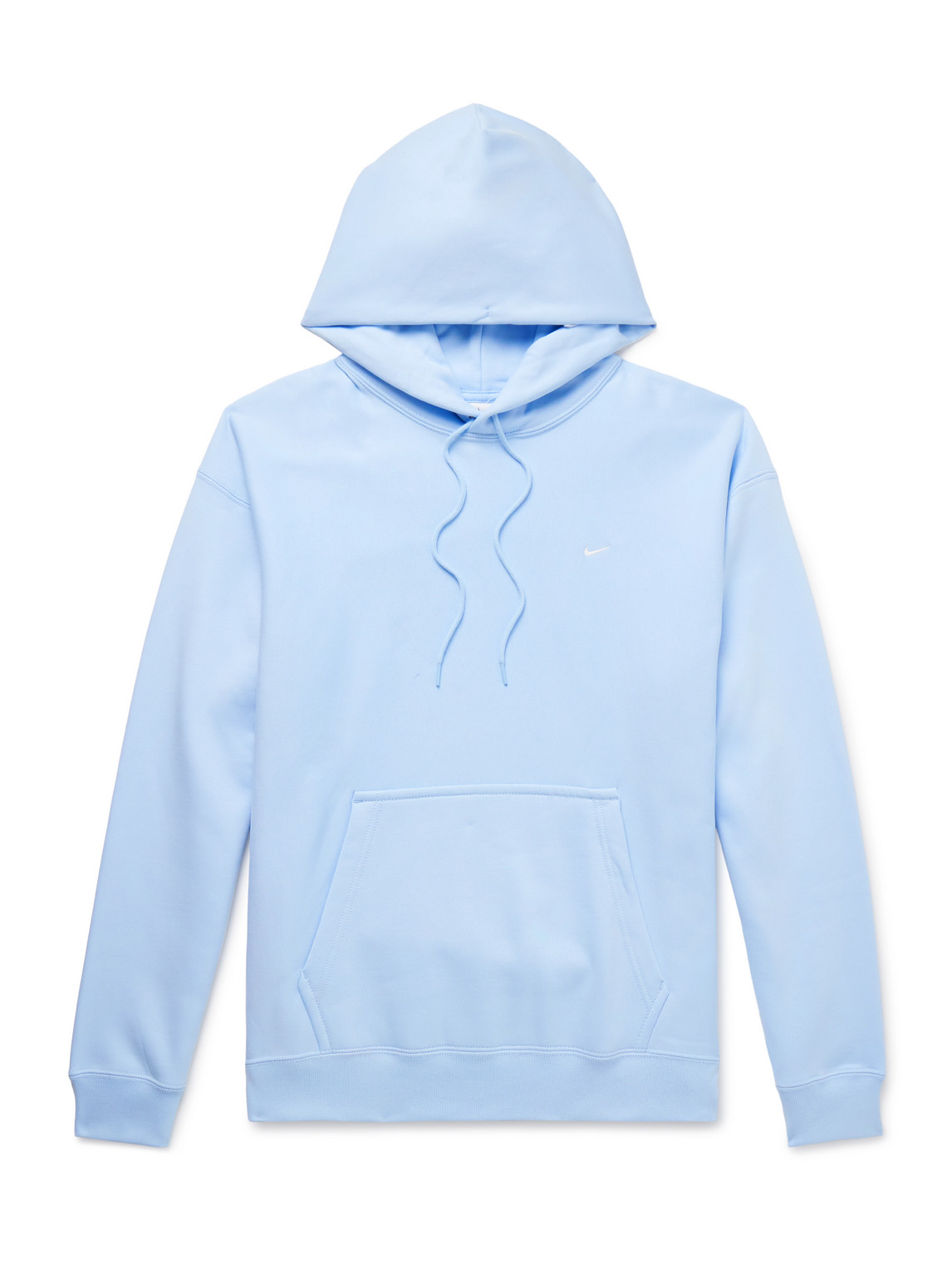 Solo Swoosh Logo-Embroidered Cotton-Blend Jersey Hoodie