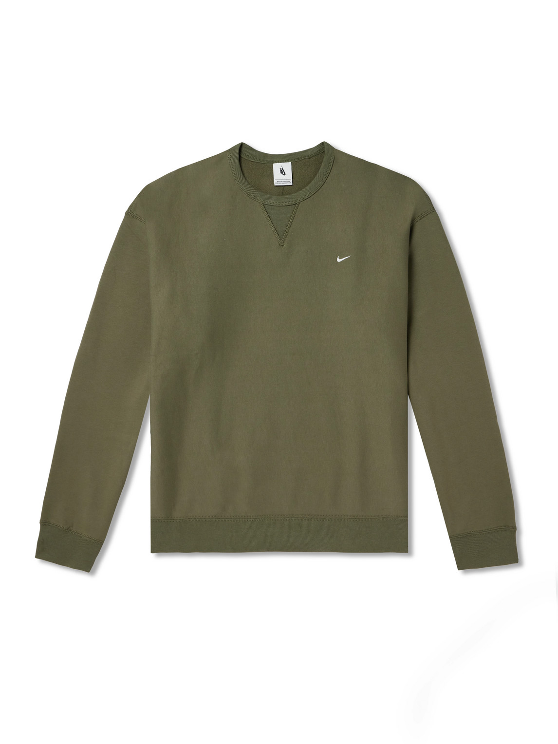 Solo Swoosh Oversized Logo-Embroidered Cotton-Blend Jersey Sweatshirt