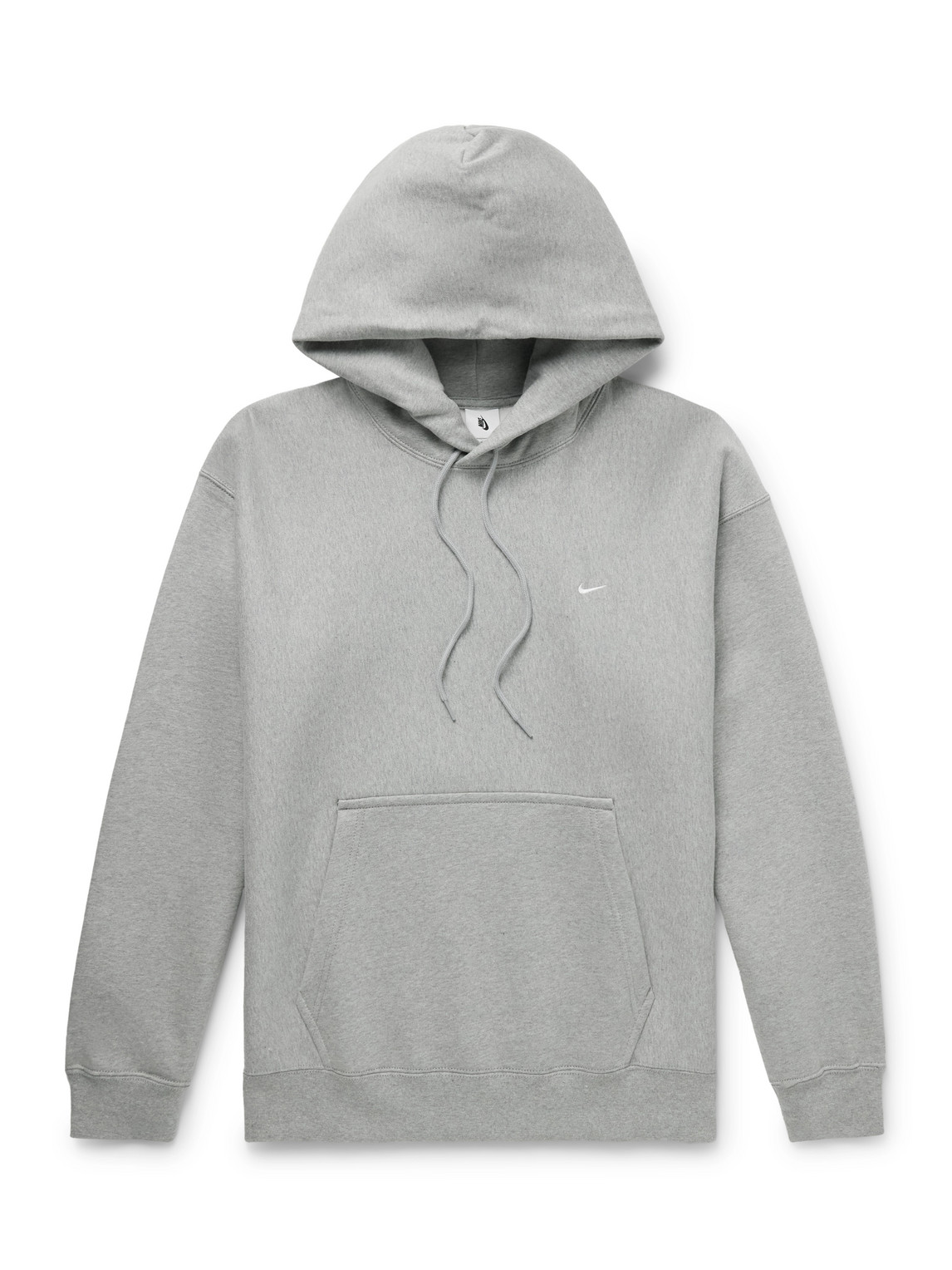 Solo Swoosh Logo-Embroidered Cotton-Blend Jersey Hoodie