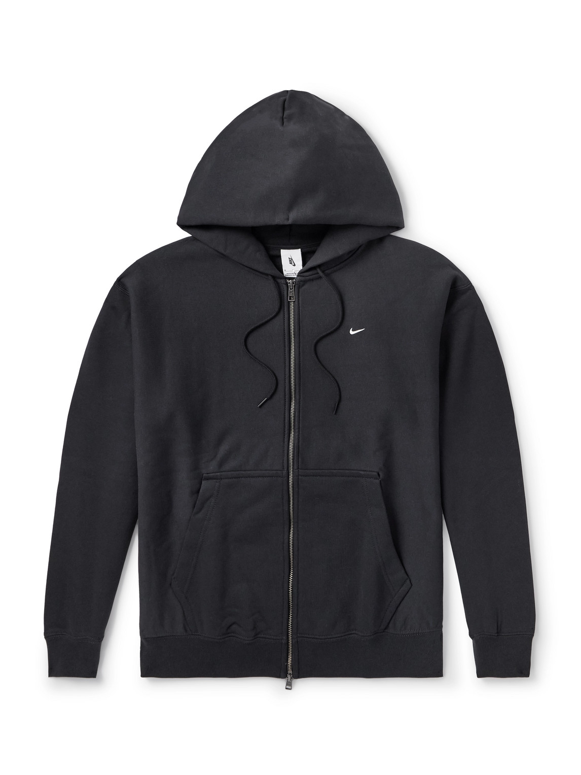 Solo Swoosh Logo-Embroidered Cotton-Blend Jersey Hoodie