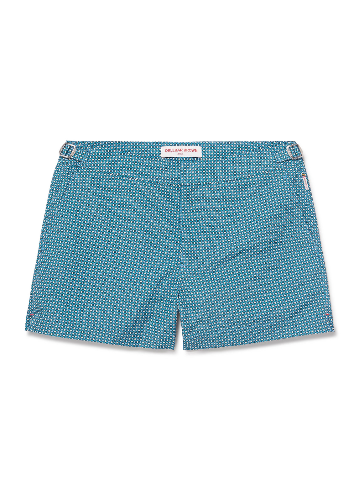 Orlebar Brown Springer Glaze Slim-fit Short-length Printed Recycled Swim Shorts In Blue