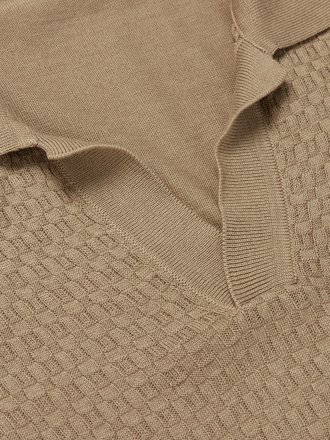Orlebar Brown Horton Slim-fit Mulberry Silk And Organic Cotton-blend Polo Shirt In Brown
