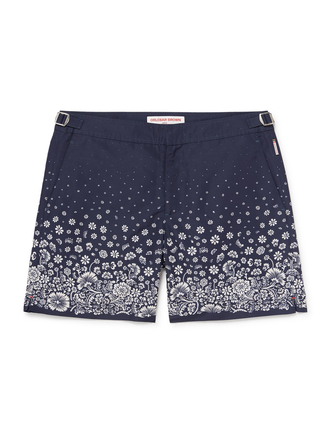 Orlebar Brown Bulldog Plant Straight-leg Mid-length Recycled Swim Shorts In Blue