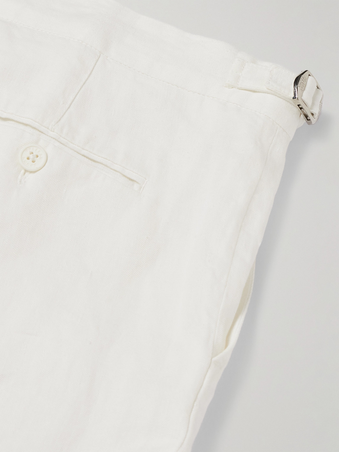 Orlebar Brown Norwich Straight-leg Linen Shorts In White