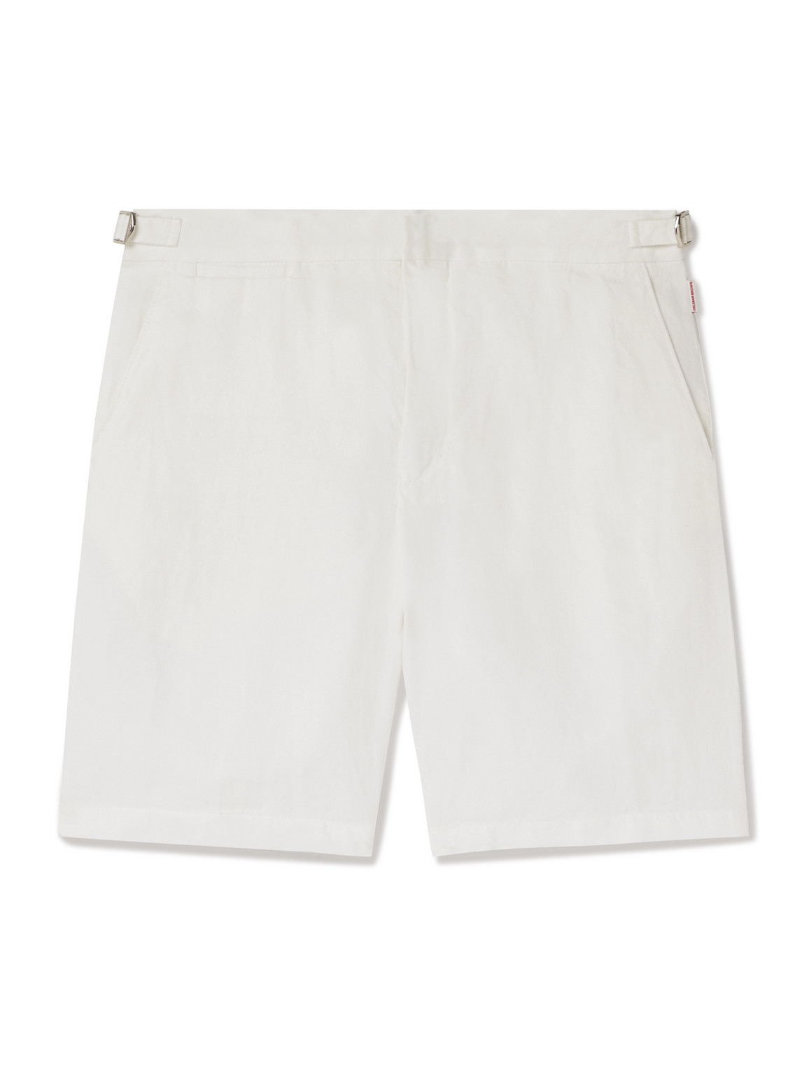 Orlebar Brown Norwich Straight-leg Linen Shorts In Neutral