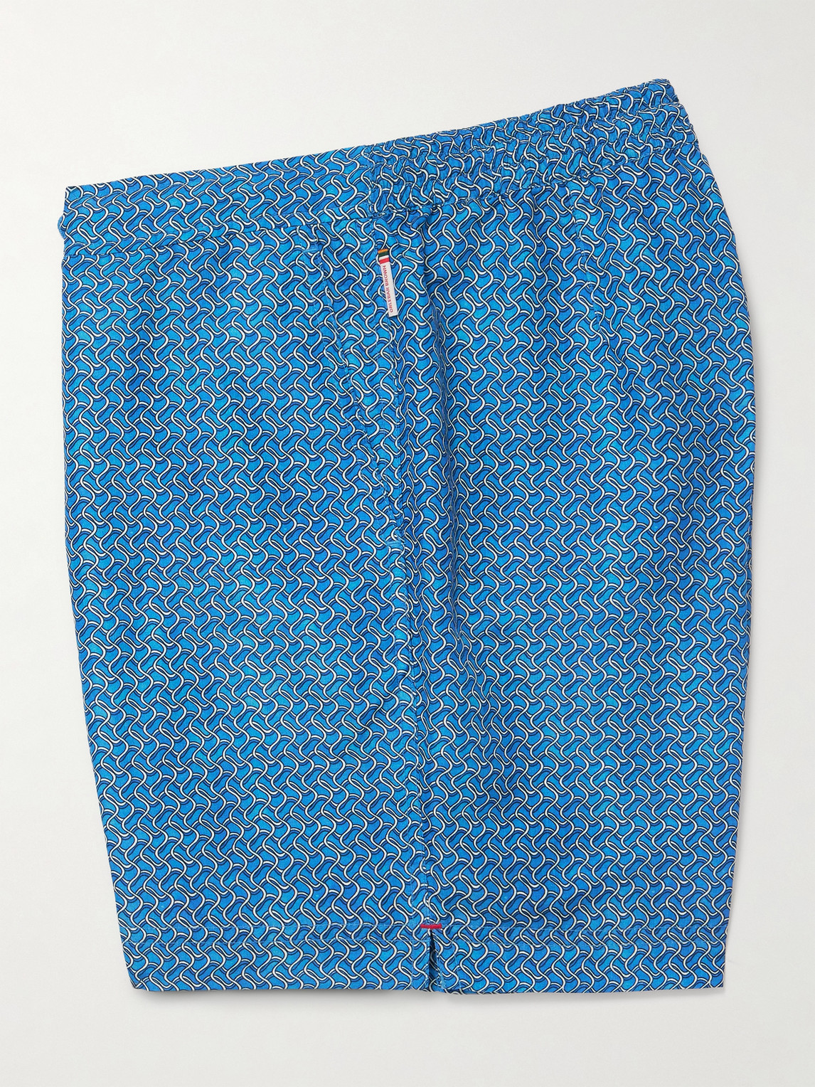 Orlebar Brown Standard Riptide Straight-leg Mid-length Printed Swim Shorts In Blue