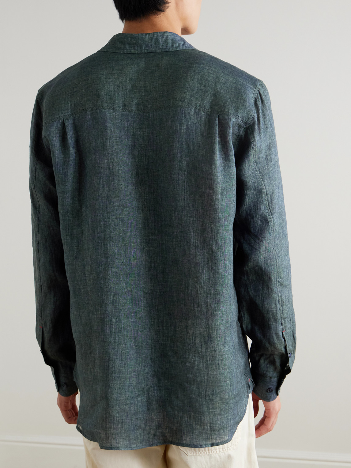 Orlebar Brown Justin Linen Shirt In Pink