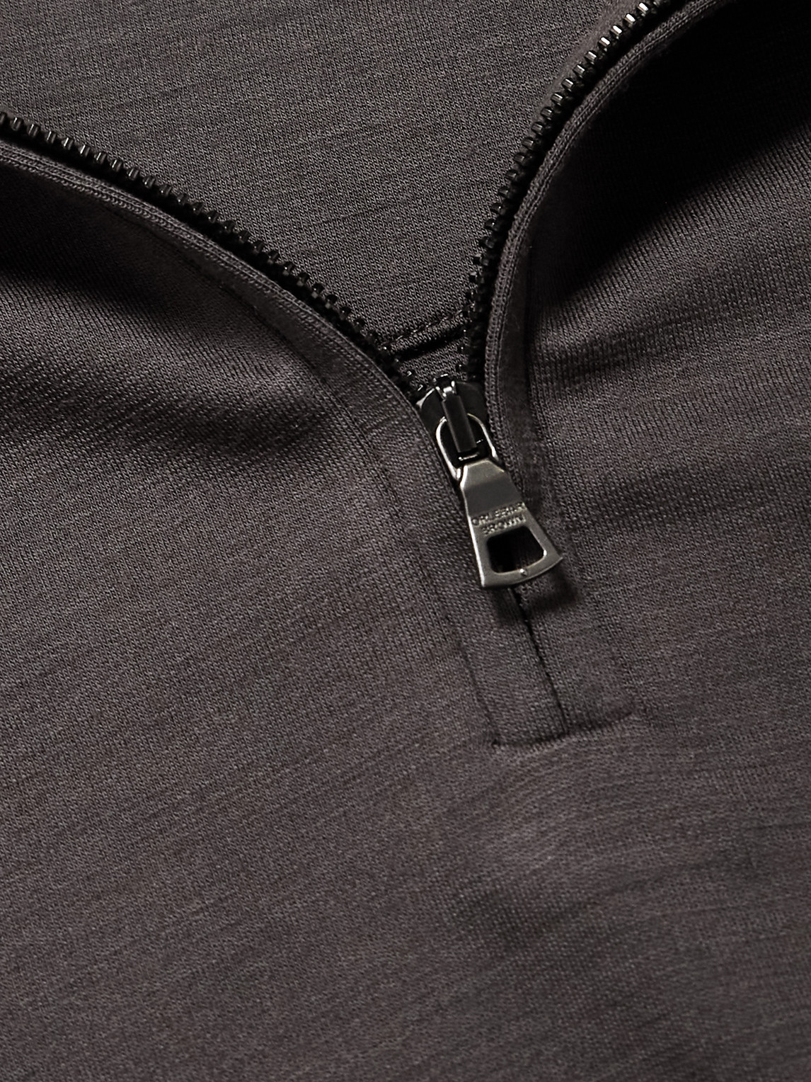 Orlebar Brown Isar Merino Wool-jersey Half-zip Sweatshirt In Brown