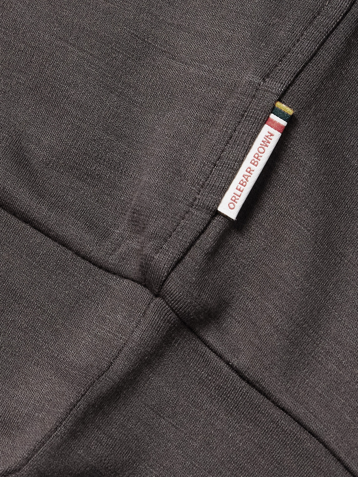 Orlebar Brown Isar Merino Wool-jersey Half-zip Sweatshirt In Brown